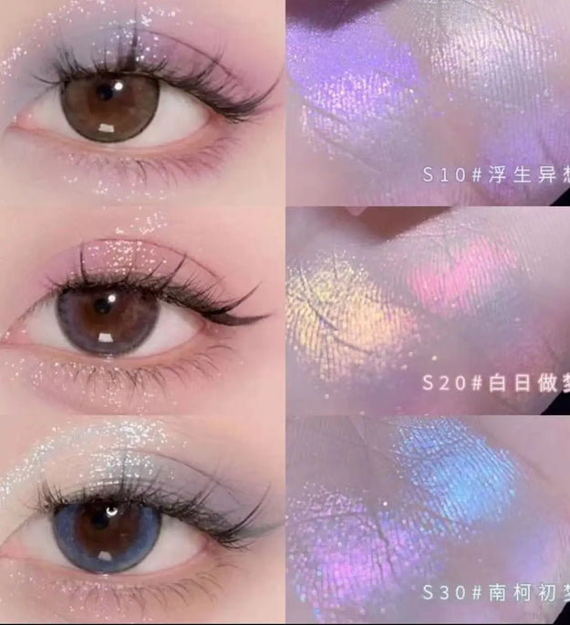 Kakashow Highlighter Powder Chameleon Fine Shimmer Purple Glow Exquisite Shadow Face Brightening Up