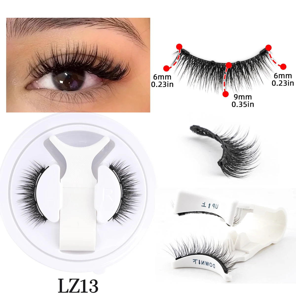 1 Pair Reusable Magnetic Eyelashes Set With Magnetic Tweezers Natural Faux Mink Lashes Fluffy Fake Eyelash Extension Makeup Tool