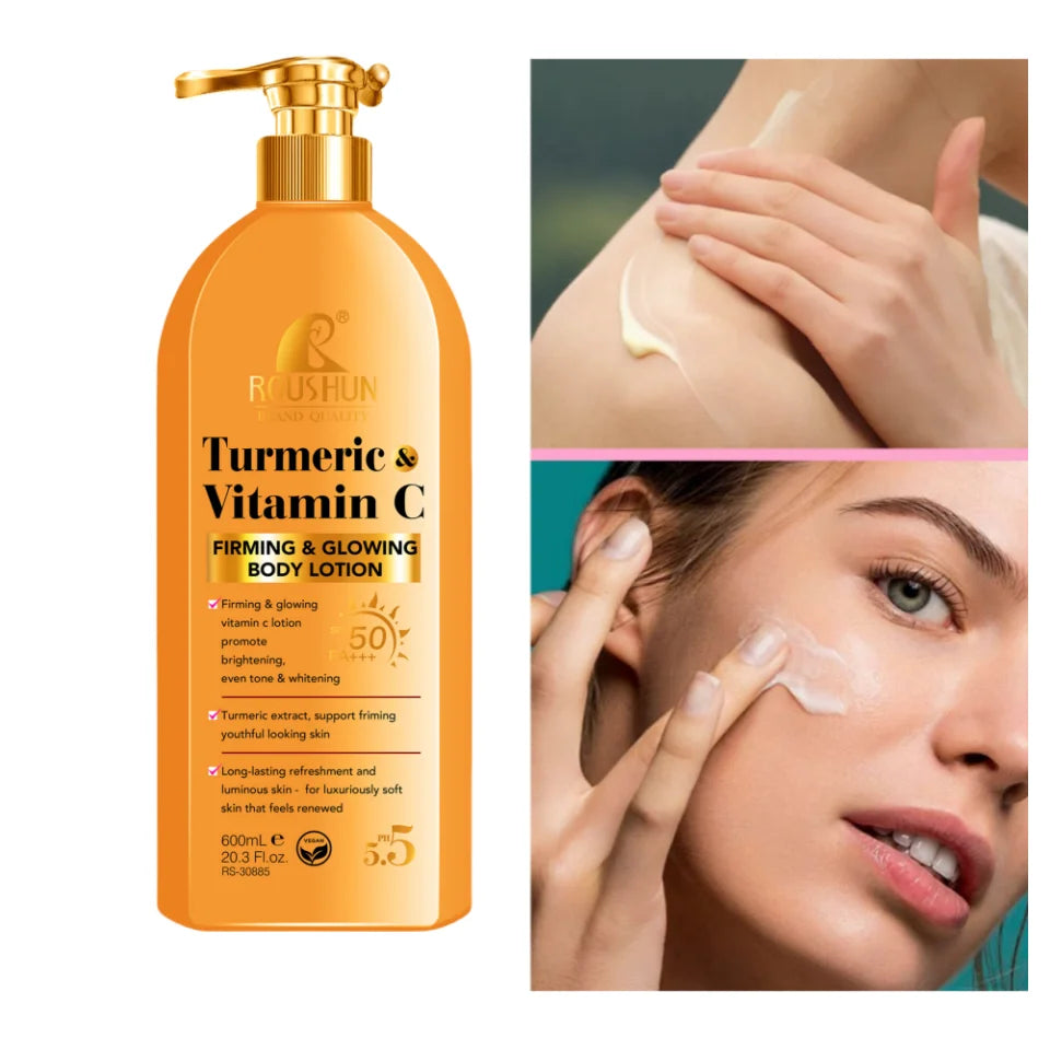 Turmeric VITAmin C Sun Cream SPF50 Body Lotion Sunscreen 2-in-1 Moisturizing Body Lotion Refreshing Moisturizing