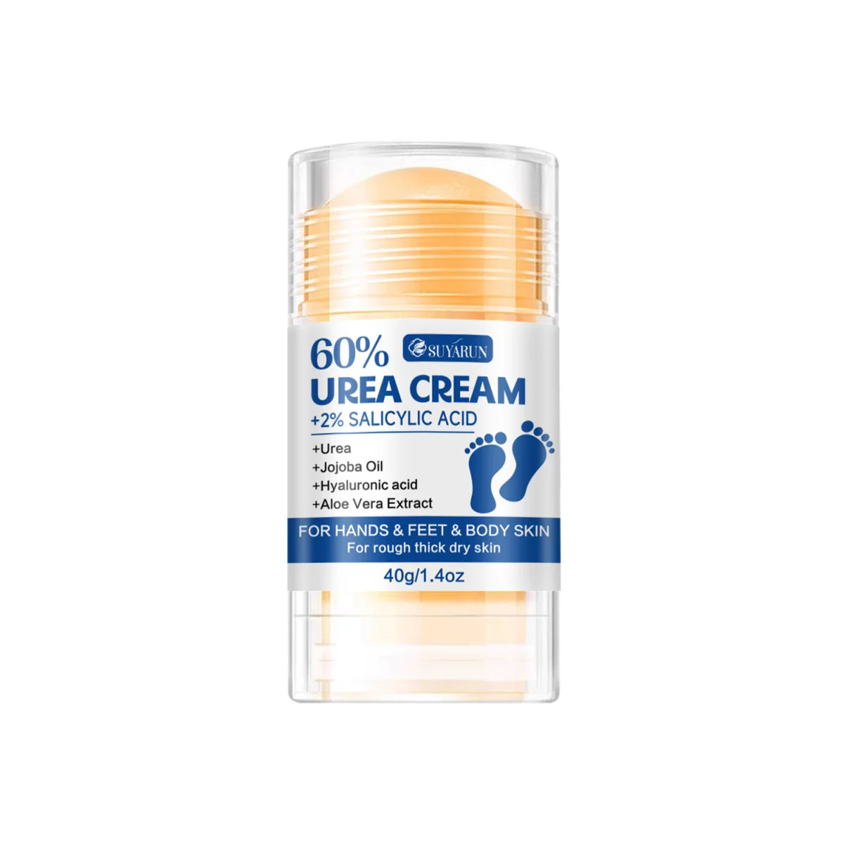 SUYARUN 60% Urea Foot Cream Stick - Moisturizing & Exfoliating, Cracked Heel Repair, Deep Hydration for Dry Feet, Long protect.