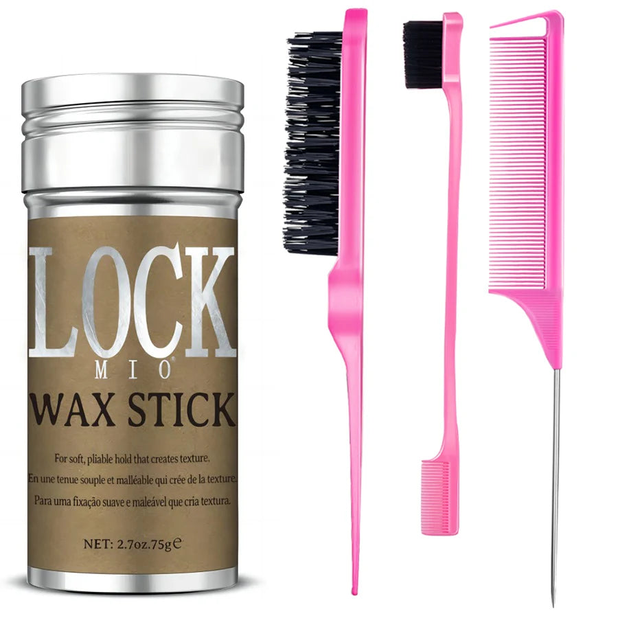 LOCKMIO Hair Wax Stick for Women and Kids Long Lasting Hold Pomade Control Broken Frizz Flyaway Styling Wax for Natural Wigs - BlissFully